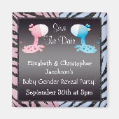 ベビー性別の表示の日付の入力を保存 マグネット (正面)