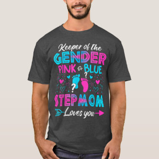 ベビー性別の表示シャワーピンクまたは青のStepmom値リスト Tシャツ