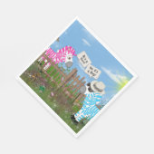 ベビー性別の表示パーティー スタンダードランチョンナプキン (角)