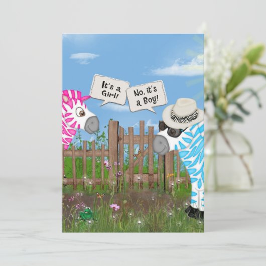 ベビー性別の表示パーティー 招待状 (スタンド正面)