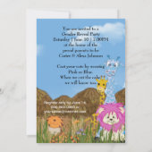 ベビー性別の表示パーティー 招待状 (裏面)