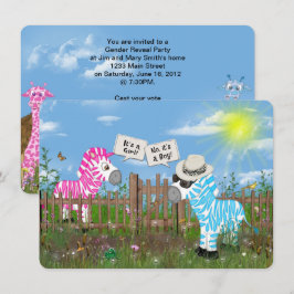 ベビー性別の表示パーティー 招待状
