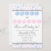 ベビー性別の表示 – フェードまたは三つ編み招待状 招待状 (正面)