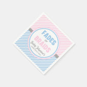 ベビー性別の表示 – フェードまたは三つ編み スタンダードカクテルナプキン (角)