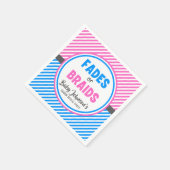 ベビー性別の表示 – フェードまたは三つ編み スタンダードカクテルナプキン (角)