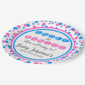 ベビー性別の表示 – フェードまたは三つ編み ペーパープレート (アングル)