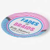 ベビー性別の表示 – フェードまたは三つ編み ペーパープレート (アングル)