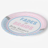 ベビー性別の表示 – フェードまたは三つ編み ペーパープレート (アングル)