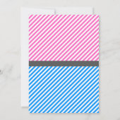 ベビー性別の表示 – フェードまたは三つ編み 招待状 (裏面)