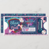 ベビー性別の表示 – ベースボールまたは湾曲形招待状 招待状 (正面/裏面)