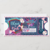 ベビー性別の表示 – ベースボールまたは湾曲形招待状 招待状 (正面)