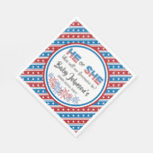 ベビー性別の表示 – 7月4日の爆竹 スタンダードランチョンナプキン (角)