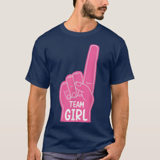 ベビー性別リビールアナウンスメントパーティーチームガール私 Tシャツ