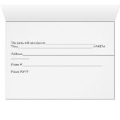 ベビー性別リビールパーティの招待状ピンク&ブルー (内部横(下))