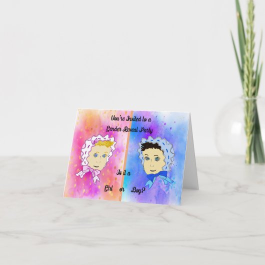 ベビー性別発表パーティー招待状 招待状 (正面)