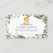 ベビー恐竜おむつラッフルベビーシャワーカード エンクロージャーカード (正面)