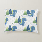 ベビー恐竜と山 アクセントクッション (裏面)