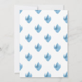 ベビー恐竜の卵の緑と青の赤ちゃんシャワー 招待状 (裏面)