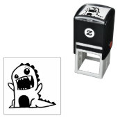 ベビー恐竜の漫画 セルフインキングスタンプ (インサイチュ)