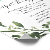 ベビー恐竜の赤ちゃんシャワーおむつ思考サイン ポスター (角)