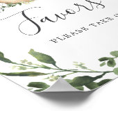 ベビー恐竜の赤ちゃんシャワーの好意サイン ポスター (角)