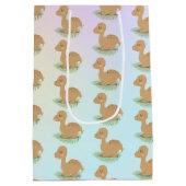 ベビー恐竜オンリーフベビーギフト媒体抱き枕 ミディアムペーパーバッグ (裏面)