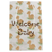 ベビー恐竜オンリーフベビーギフト ミディアムペーパーバッグ (正面)