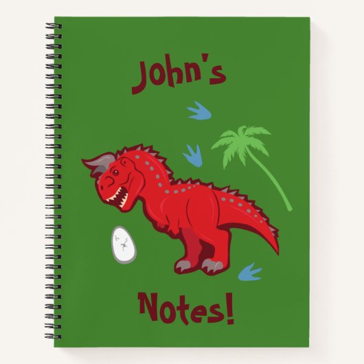 ベビー恐竜カルノタウロス ノートブック (正面)