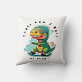 ベビー恐竜スケートで滑る |こうやって転が クッション (裏面)