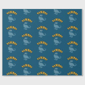 ベビー恐竜デザイン – マットラッピング紙 ラッピングペーパー (フラット)