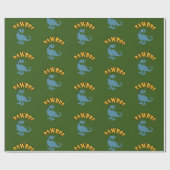 ベビー恐竜デザイン – マットラッピング紙 ラッピングペーパー (フラット)