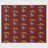 ベビー恐竜デザイン – マットラッピング紙 ラッピングペーパー (フラット)