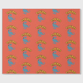 ベビー恐竜デザイン – マットラッピング紙 ラッピングペーパー (フラット)