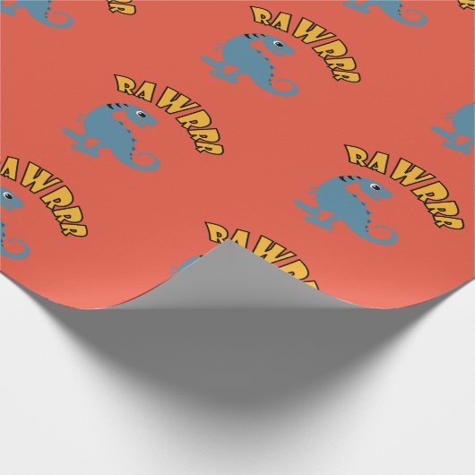 ベビー恐竜デザイン – マットラッピング紙 ラッピングペーパー (角)