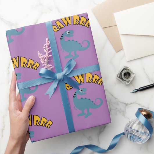 ベビー恐竜デザイン – マットラッピング紙 ラッピングペーパー (ギフト)