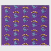ベビー恐竜デザイン – マットラッピング紙 ラッピングペーパー (フラット)