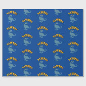 ベビー恐竜デザイン – マットラッピング紙 ラッピングペーパー (フラット)