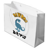 ベビー恐竜デザイン-抱き枕 – 大 ラージペーパーバッグ (裏面アングル)