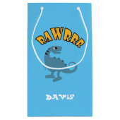 ベビー恐竜デザイン-抱き枕 – 小 スモールペーパーバッグ (裏面)