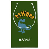 ベビー恐竜デザイン-抱き枕 – 小 スモールペーパーバッグ (裏面)