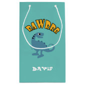 ベビー恐竜デザイン-抱き枕 – 小 スモールペーパーバッグ (裏面)