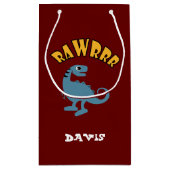 ベビー恐竜デザイン-抱き枕 – 小 スモールペーパーバッグ (裏面)