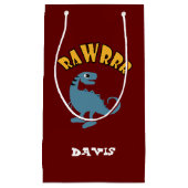 ベビー恐竜デザイン-抱き枕 – 小 スモールペーパーバッグ (正面)