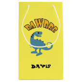 ベビー恐竜デザイン-抱き枕 – 小 スモールペーパーバッグ (裏面)