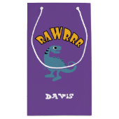 ベビー恐竜デザイン-抱き枕 – 小 スモールペーパーバッグ (裏面)