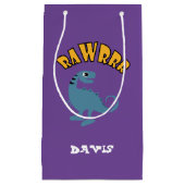 ベビー恐竜デザイン-抱き枕 – 小 スモールペーパーバッグ (正面)