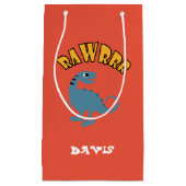 ベビー恐竜デザイン-抱き枕 – 小 スモールペーパーバッグ (正面)