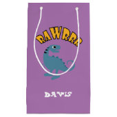 ベビー恐竜デザイン-抱き枕 – 小 スモールペーパーバッグ (正面)