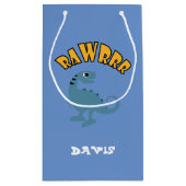 ベビー恐竜デザイン-抱き枕 – 小 スモールペーパーバッグ (裏面)