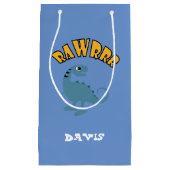 ベビー恐竜デザイン-抱き枕 – 小 スモールペーパーバッグ (正面)